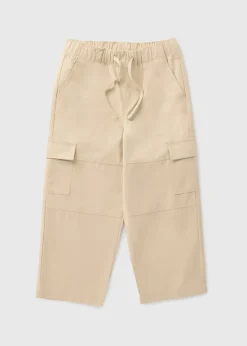 Boys Stone Wide Leg Cargo Trousers (1-7yrs)
