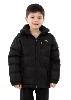 Boys Trespass Black Tuff Waterproof Jacket (2-12yrs)