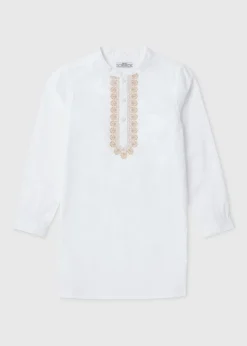 Boys White Eid Kurta Shirt (7-13yrs)