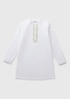 Boys White Kurta Shirt (1-7yrs)