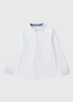Boys White Long Sleeve Shirt (7-15yrs)