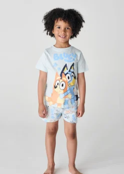 Brand Threads Bluey Blue Short Pyjama Set (12 months-5 years)