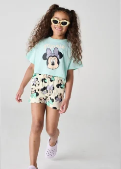 Brand Threads Minnie Mouse Blue Daywear Set (4-8 Years)