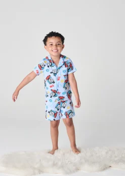 Brand Threads Thomas The Tank Engine Blue Short Pyjama Set (12 Months - 5 Years)