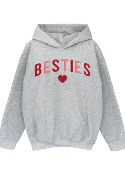 Brands In Besties Heather Grey Hoodie (3-13 Years)
