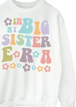 Brands In Big Sister Era Girls White Sweatshirt