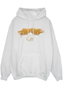 Brands In Eid Mosque Skyline White Hoodie