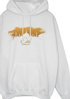 Brands In Eid Mosque Skyline White Hoodie