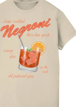 Brands In Negroni Three Base Spirits Sand Boyfriend Fit Graphic T-Shirt