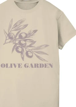 Brands In Olive Garden Sand Boyfriend Fit Graphic T-Shirt