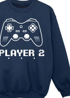 Brands In Player 2 Kids Navy Graphic Sweatshirt (3-13 Years)