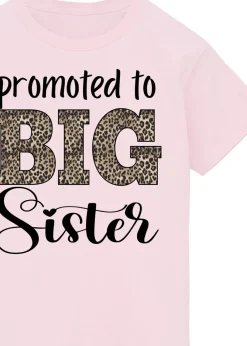 Brands In Promoted To Big Sister Girls Pink T-Shirt