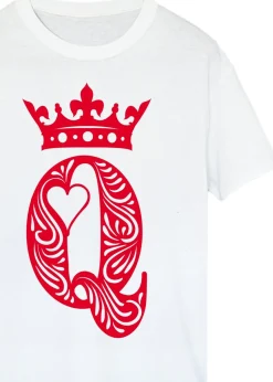 Brands In Queen Of Hearts Adult White Boyfriend Fit T-Shirt