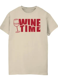 Brands In Wine Time Sand Boyfriend Fit Graphic T-Shirt
