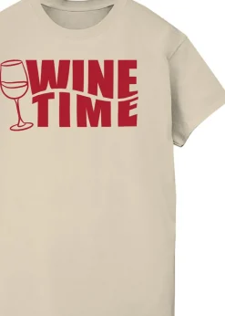 Brands In Wine Time Sand Boyfriend Fit Graphic T-Shirt