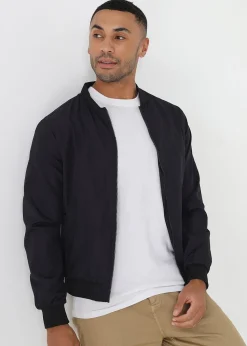 Brave Soul Black Bomber Jacket