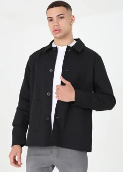Brave Soul Black Patch Pocket Coach Jacket