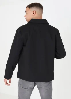 Brave Soul Black Patch Pocket Coach Jacket