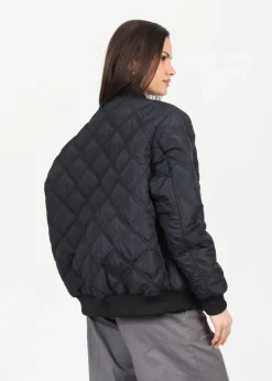 Brave Soul Black Quilted Bomber Jacket