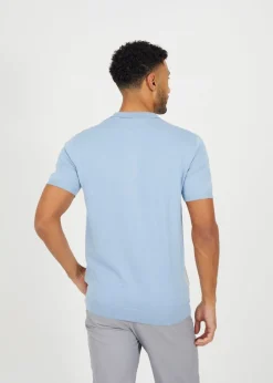 Brave Soul Blue Knitted Short Sleeve Shirt