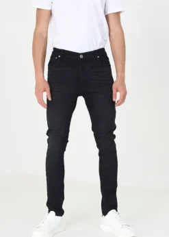 Brave Soul Charcoal Cotton Blend Skinny Fit Denim Jeans