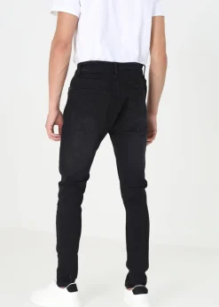Brave Soul Charcoal Cotton Blend Skinny Fit Denim Jeans