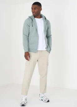 Brave Soul Green Zip Through Hoody