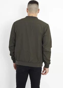 Brave Soul Khaki Bomber Jacket