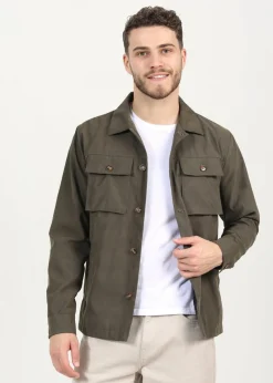 Brave Soul Khaki Button Through Shacket