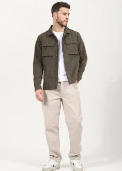 Brave Soul Khaki Button Through Shacket