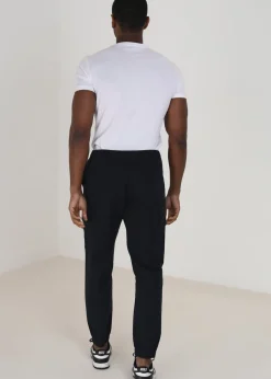 Brave Soul Navy Cotton Linen Blend Cargo Trousers