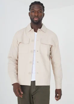 Brave Soul Stone Cotton Seersucker Shacket