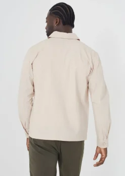 Brave Soul Stone Cotton Seersucker Shacket