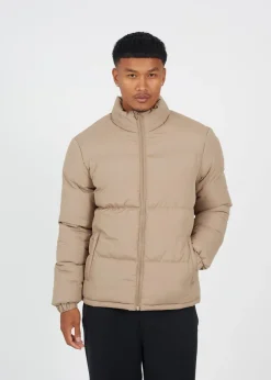 Brave Soul Stone Funnel Neck Padded Jacket