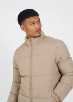 Brave Soul Stone Funnel Neck Padded Jacket