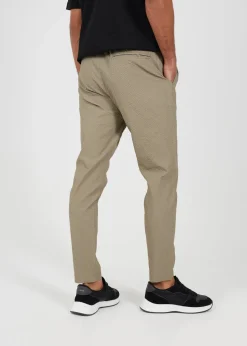 Brave Soul Taupe Slim Leg Seersucker Trousers
