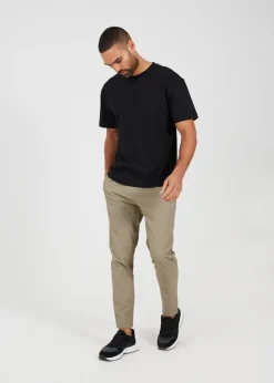 Brave Soul Taupe Slim Leg Seersucker Trousers