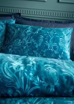 Bridgerton By Catherine Lansfield Regal Birds Soft Velvet Duvet Cover Set