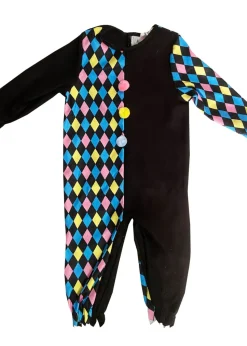 Bristol Novelty Kids Black Court Jester Costume (1-4yrs)