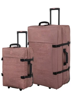 BritBag Maputo Pink Brown Triotex Suitcase