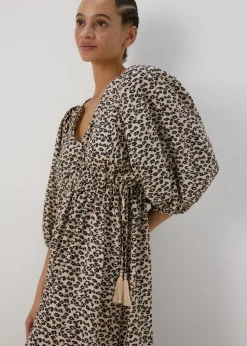 Brown Animal Print Dress