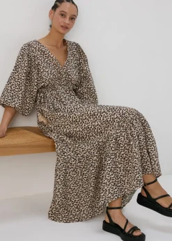 Brown Animal Print Dress