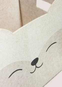 Brown Bear Felt Basket