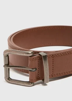 Brown Leather Jeans Belt