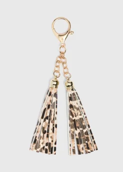 Brown Leopard Tassel Keyring