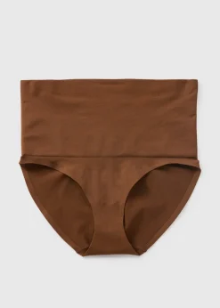Brown Seamless Shapewear Briefs