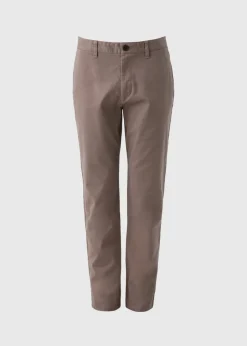 Brown Straight Fit Chinos