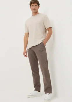 Brown Straight Fit Chinos