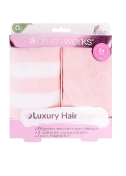 Brushworks Luxury Microfibre Hair Towel Duo
