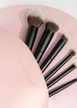 Brushworks Pale Pink Essentials Makeup Brush Set